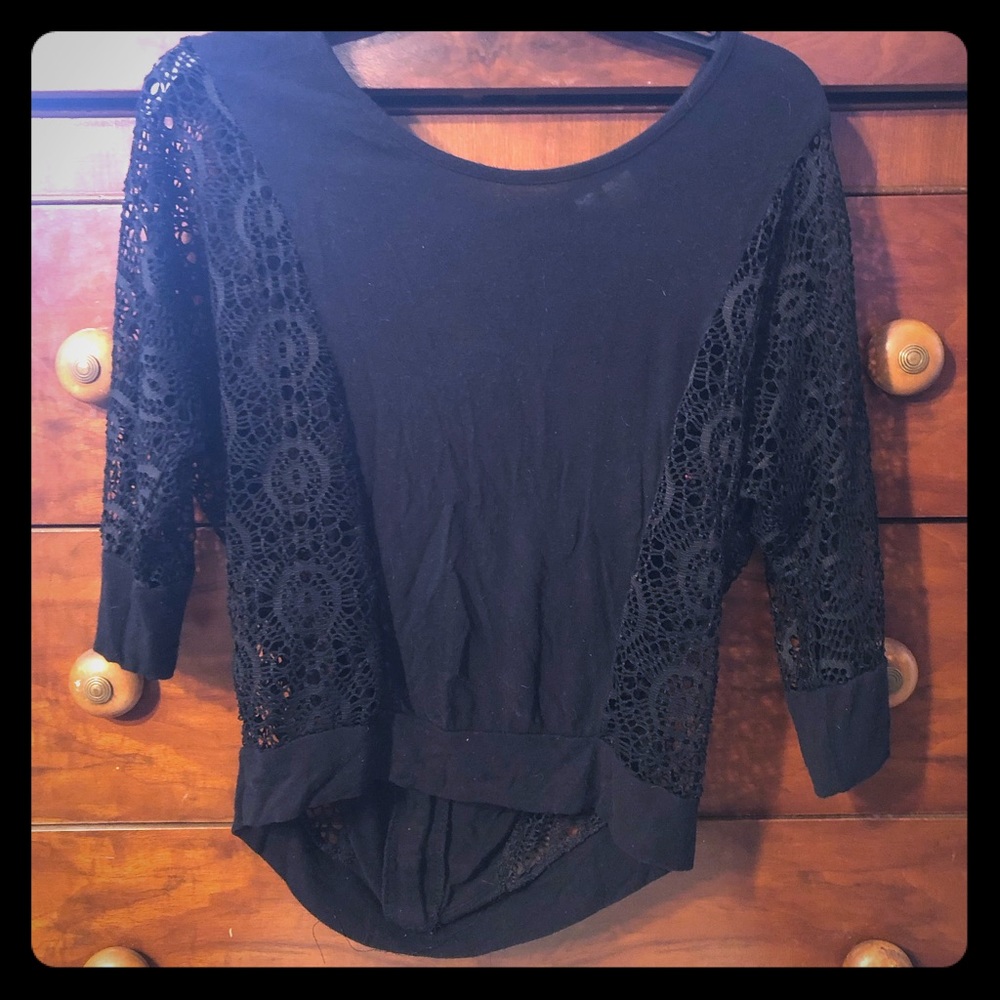 Eyeshadow Black Lace Three Quarter Sleeve